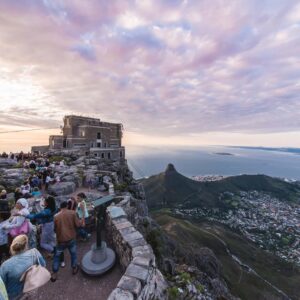 View of Cape Town and Table Mountain from the ferry