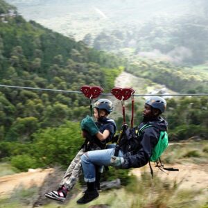 Ziplining with views of Table Mountain